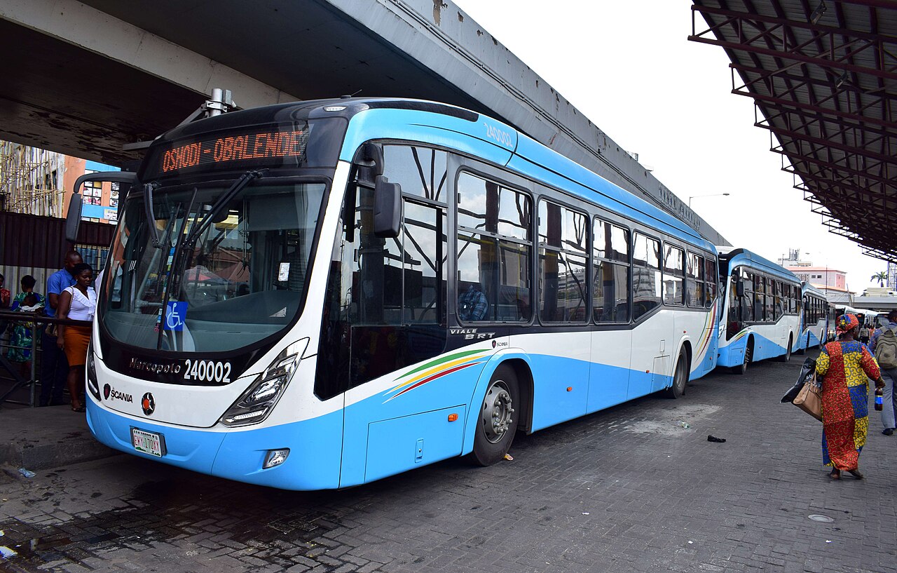 BRT bus station, Obalende, Lagos BRT bus station at Obalende, Lagos