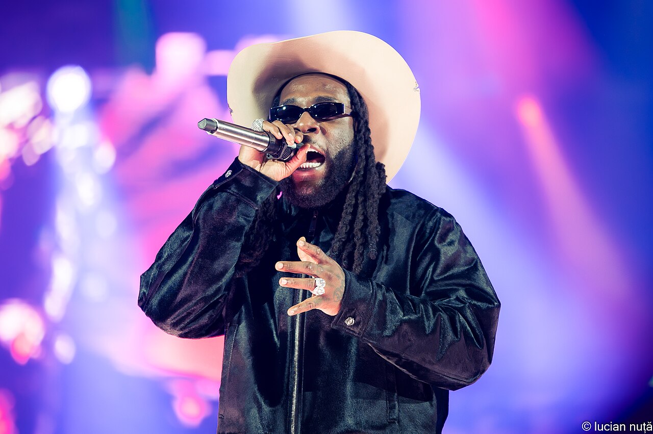 Burna Boy performing Burna Boy performing on stage at Untold Festival 2024