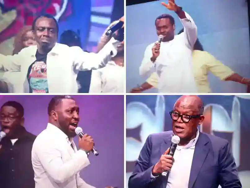 Gospel ministers singing and speaking on stage at the Hallelujah Festival, October 2026