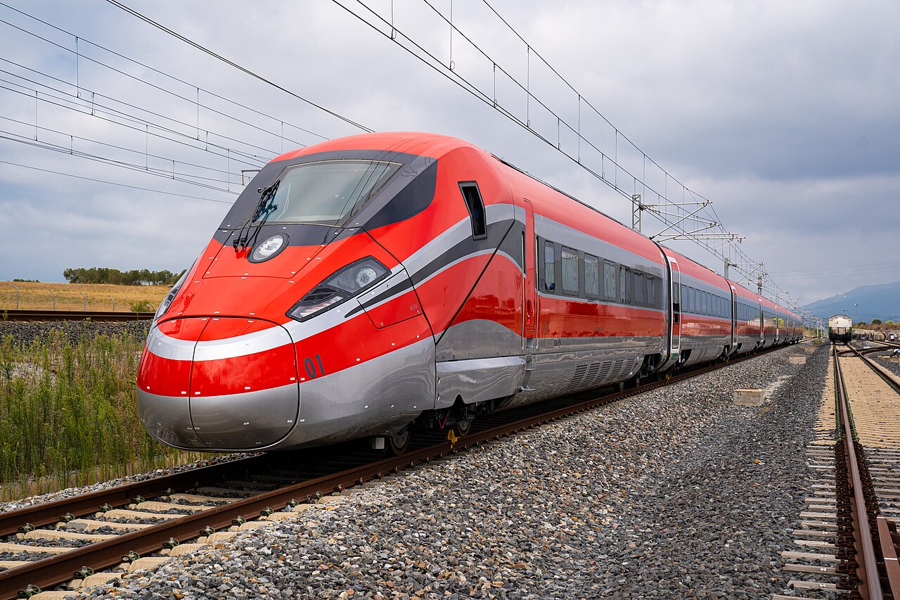 Iryo high-speed train in Spain An Iryo Frecciarossa 1000 high-speed train in Spain