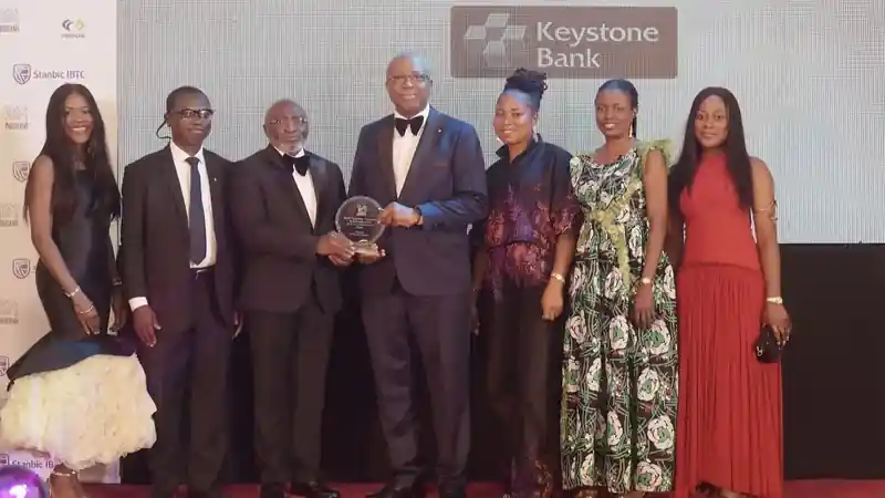 Keystone Bank team at 2026 HR People Magazine Awards Keystone Bank team with the Best Training, Learning and Development award at the 2026 HR People Magazine Awards