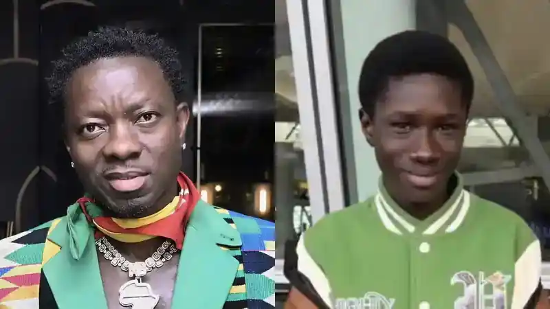 Michael Blackson and Javits Frimpong Comedian Michael Blackson and Ghanaian teen Javits Frimpong