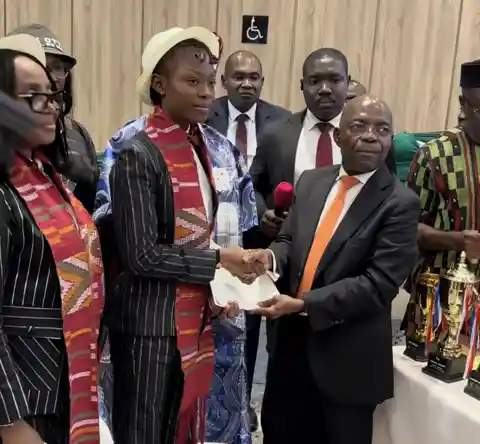 Tears of Joy as Otti Welcomes Abia Students Who Won International Schools Debate Championship in Qatar