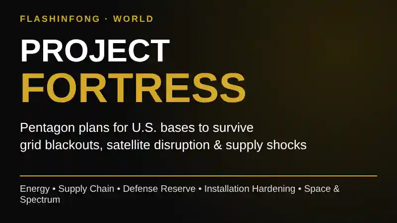 Project FORTRESS: Pentagon plans for US bases to survive grid blackouts, satellite disruption and supply shocks