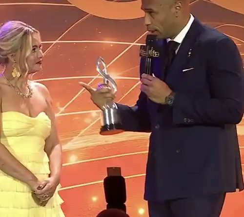 Thierry Henry Moves Room With Touching Dedication of His Legends of Football Award