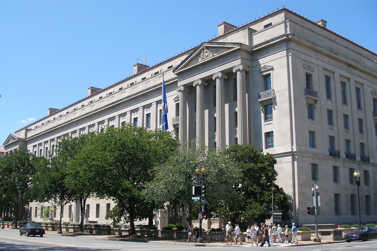 The Robert F. Kennedy Department of Justice Building in Washington, DC